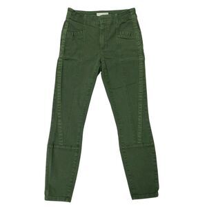 Anthropologie Cadet Slim Utility Pants Womens 27 Green Comfort Stretch Casual